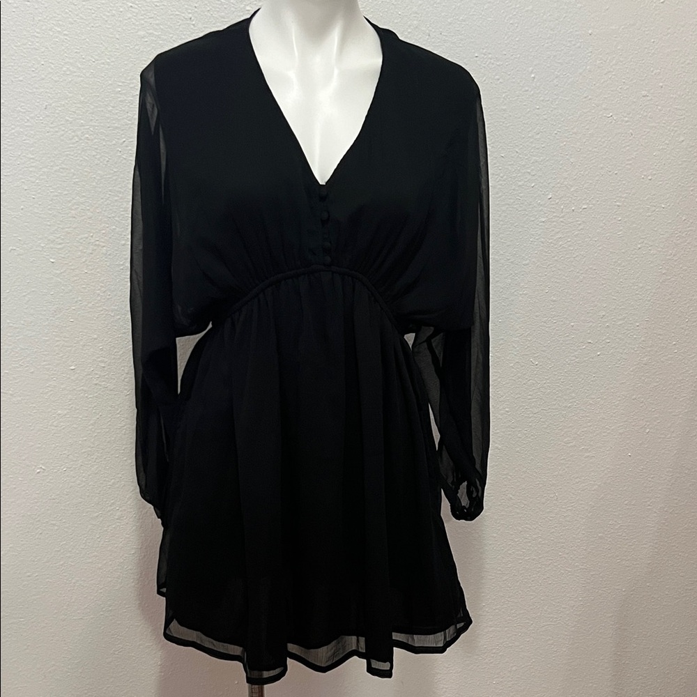 A new day Pocketed Black Dress Sz S